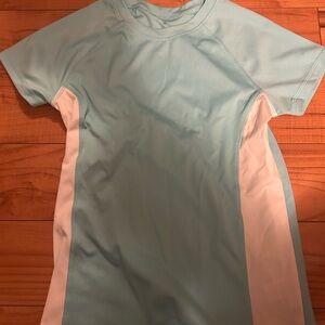 Light Blue and White Athletic T-Shirt